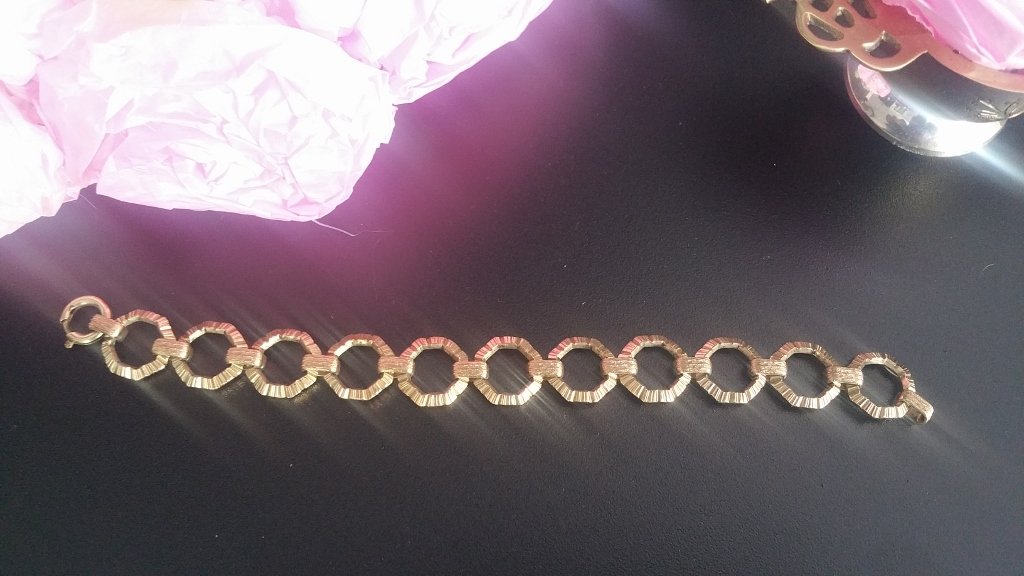 Vintage Armband Amerikaner Retro 60 er Gold Doublé