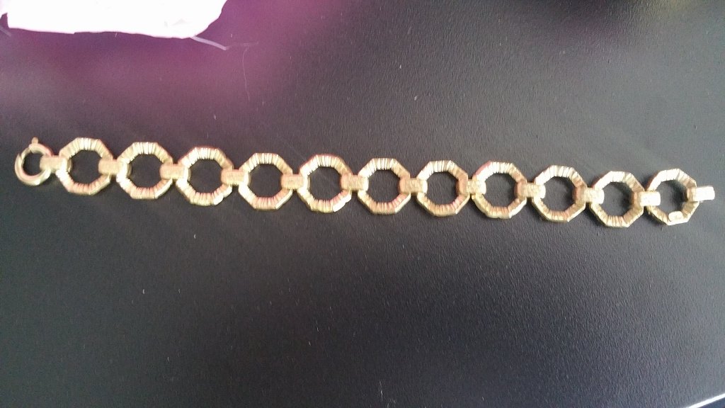 Vintage Armband Amerikaner Retro 60 er Gold Doublé