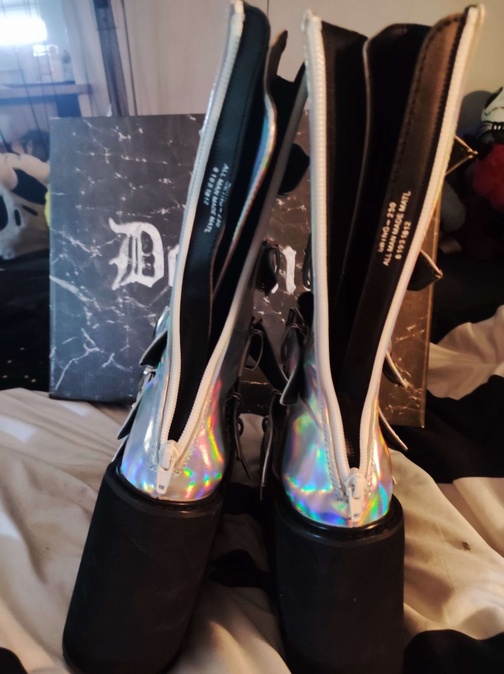 Demonia SWING-230 Silber holografisch Gr. 37