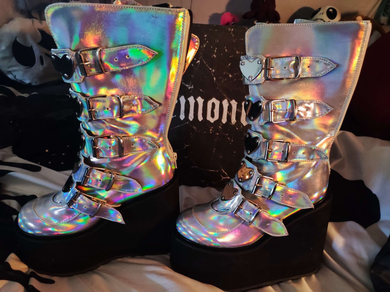 Demonia SWING-230 Silber holografisch Gr. 37