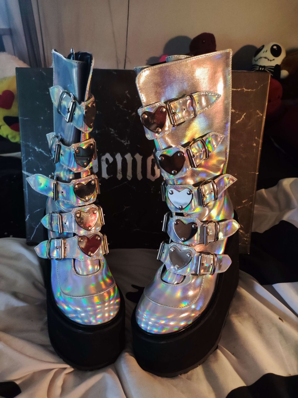 Demonia SWING-230 Silber holografisch Gr. 37