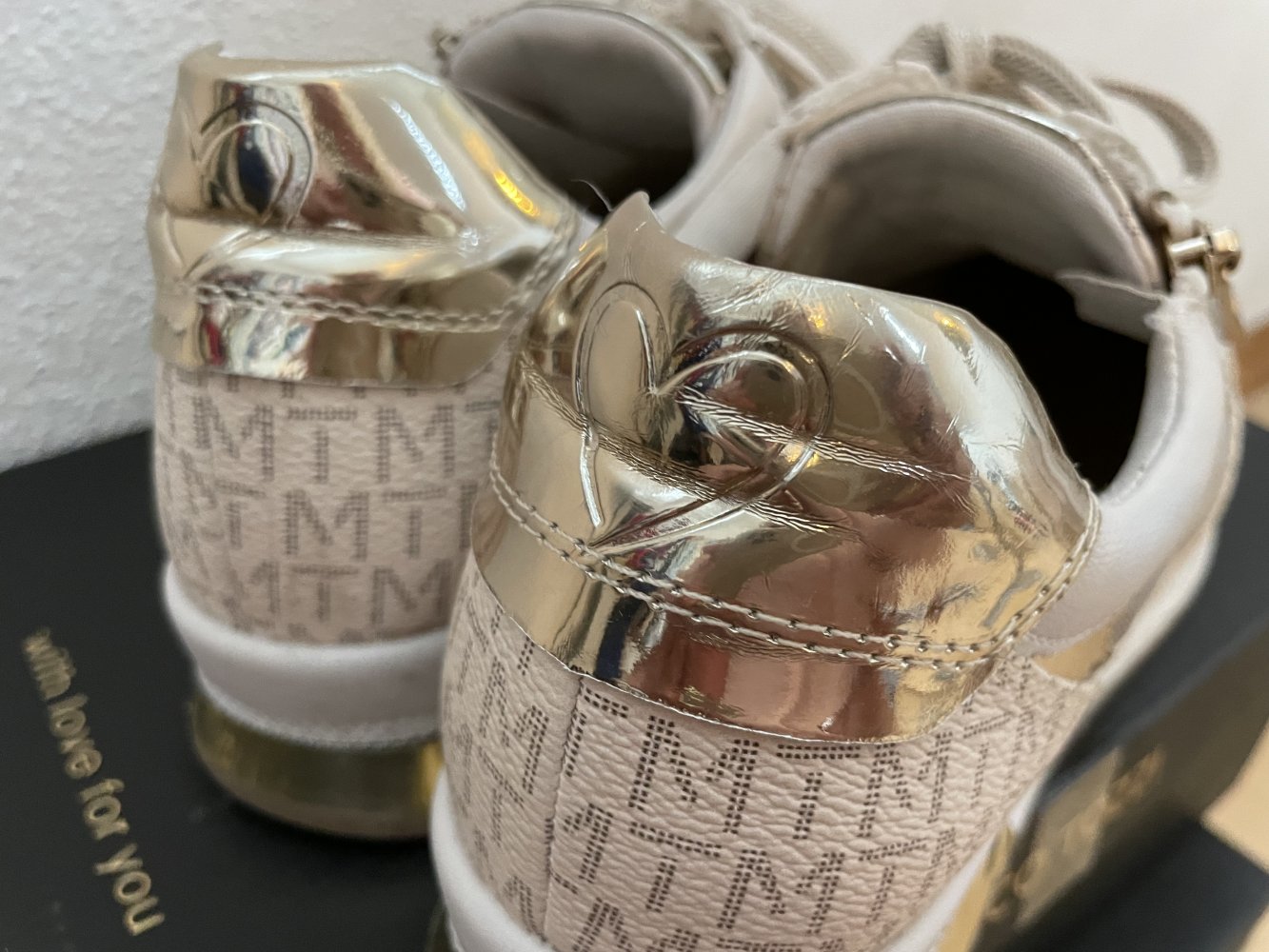 Gold glitzernde Sneaker 39 Marco Tozzi
