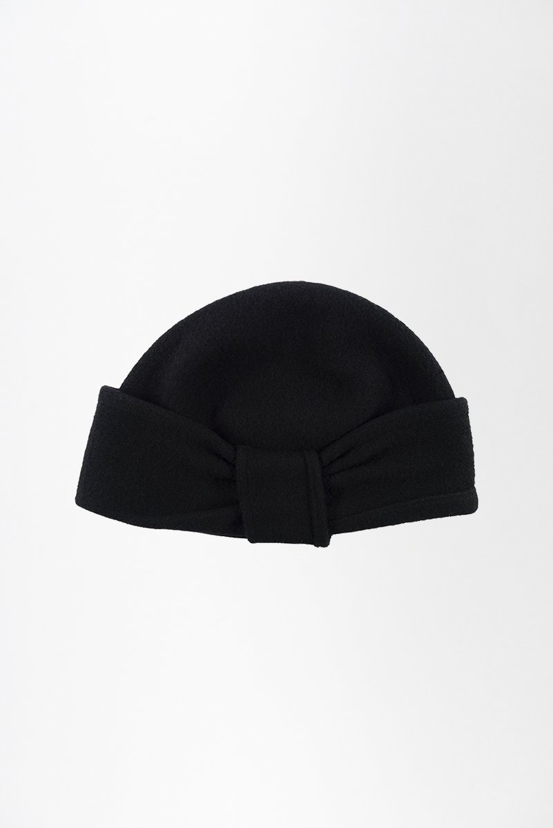 Mütze schwarz Wolle Schurwolle (Seeberger)