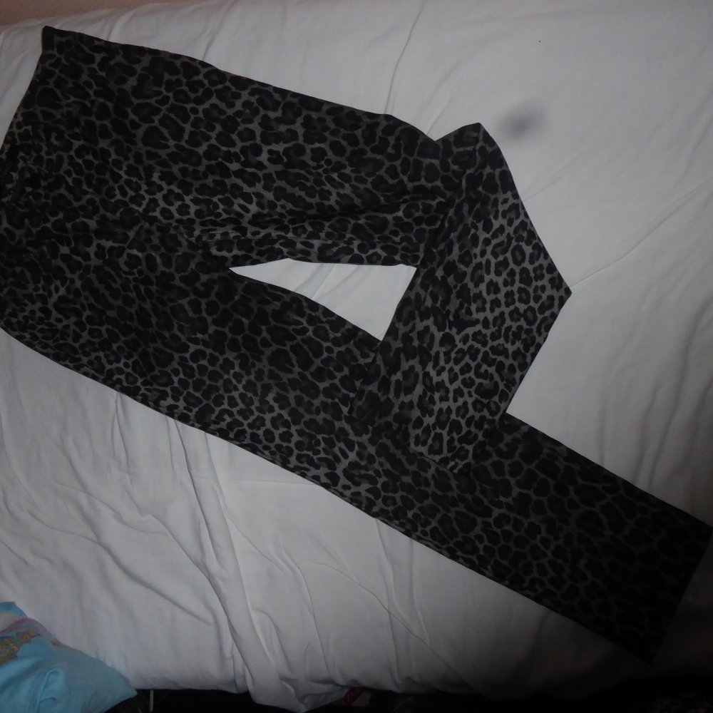 Damen Hose Zerres Comfort 38 S braun schwarz Jeans Schnitt Leo Look Animal Baumwolle