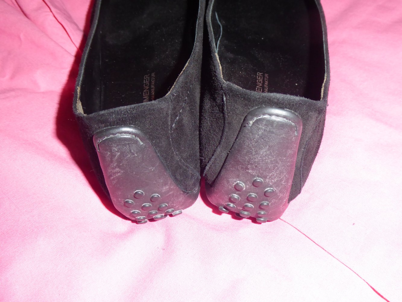 Damen echt LEDER Schuhe Balerina sportiv flach Gr. 40 6,5 K+S Wildleder Pumps rutschhemmend