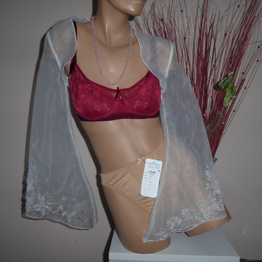 Damen BrautBolero NEU 129 € S 36 38 creme ivory Hochzeit Standesamt Bolero Kurzjacke