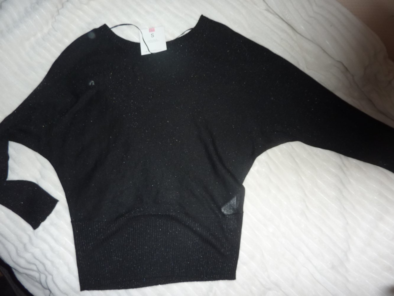 Pulli Shirt NEU S 36 38 40 schwarz mit 78 Viskose sehr fein Pullover Feinstrick