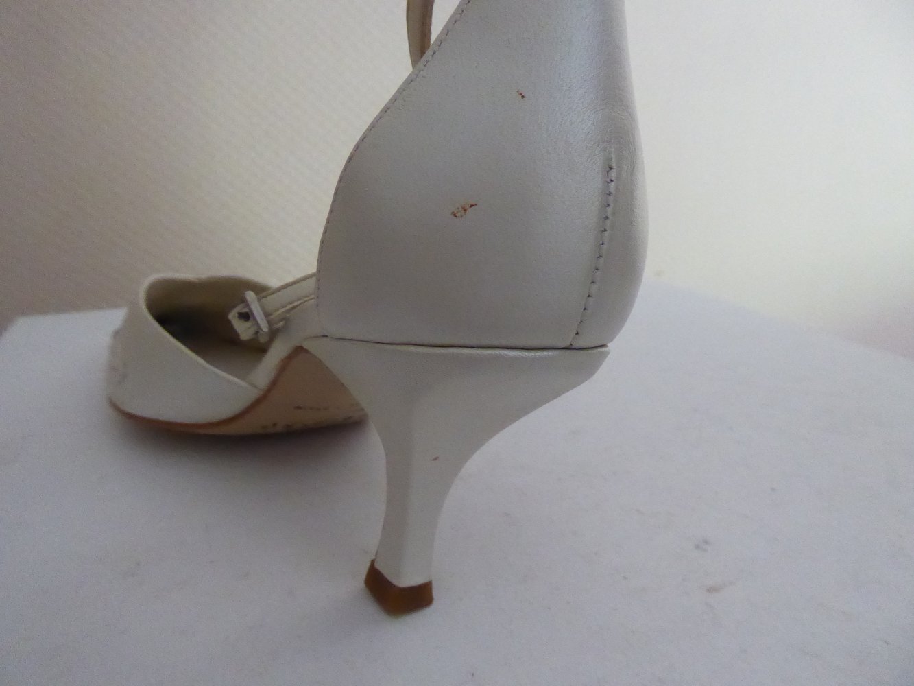 Damen Schuhe Brautschuhe echt LEDER Gr. 40,5 creme ivory Hochzeitsschuhe Pumps 