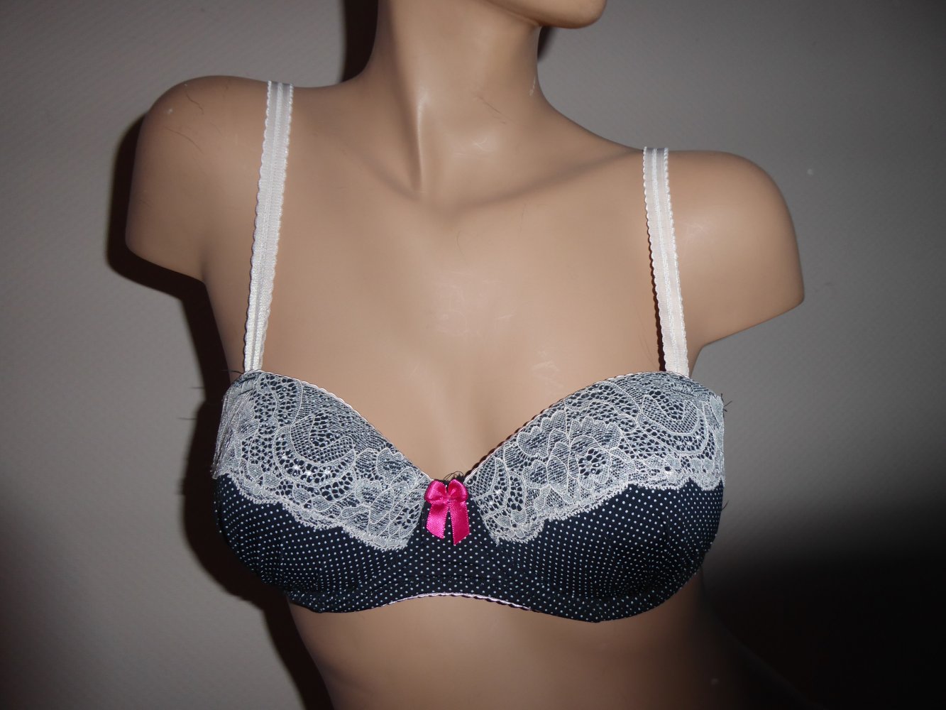 BH Push Up 75 C Secret Posessions schwarz creme Dots