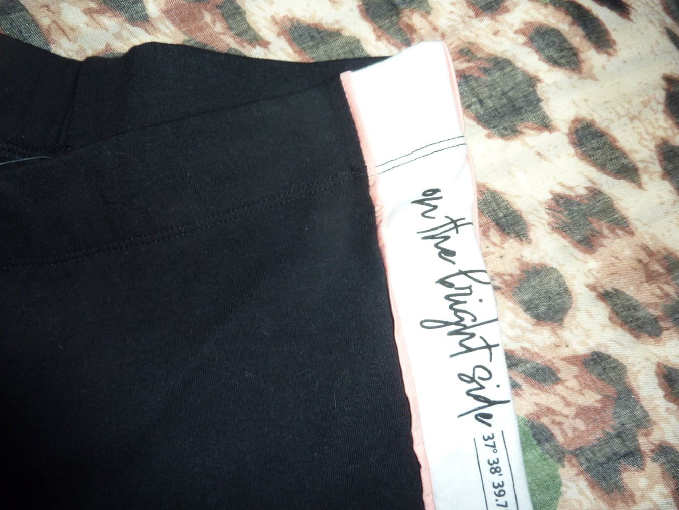 Damen Leggings Hose M 40 NEU ERgee Baumwolle schwarz Streifen 