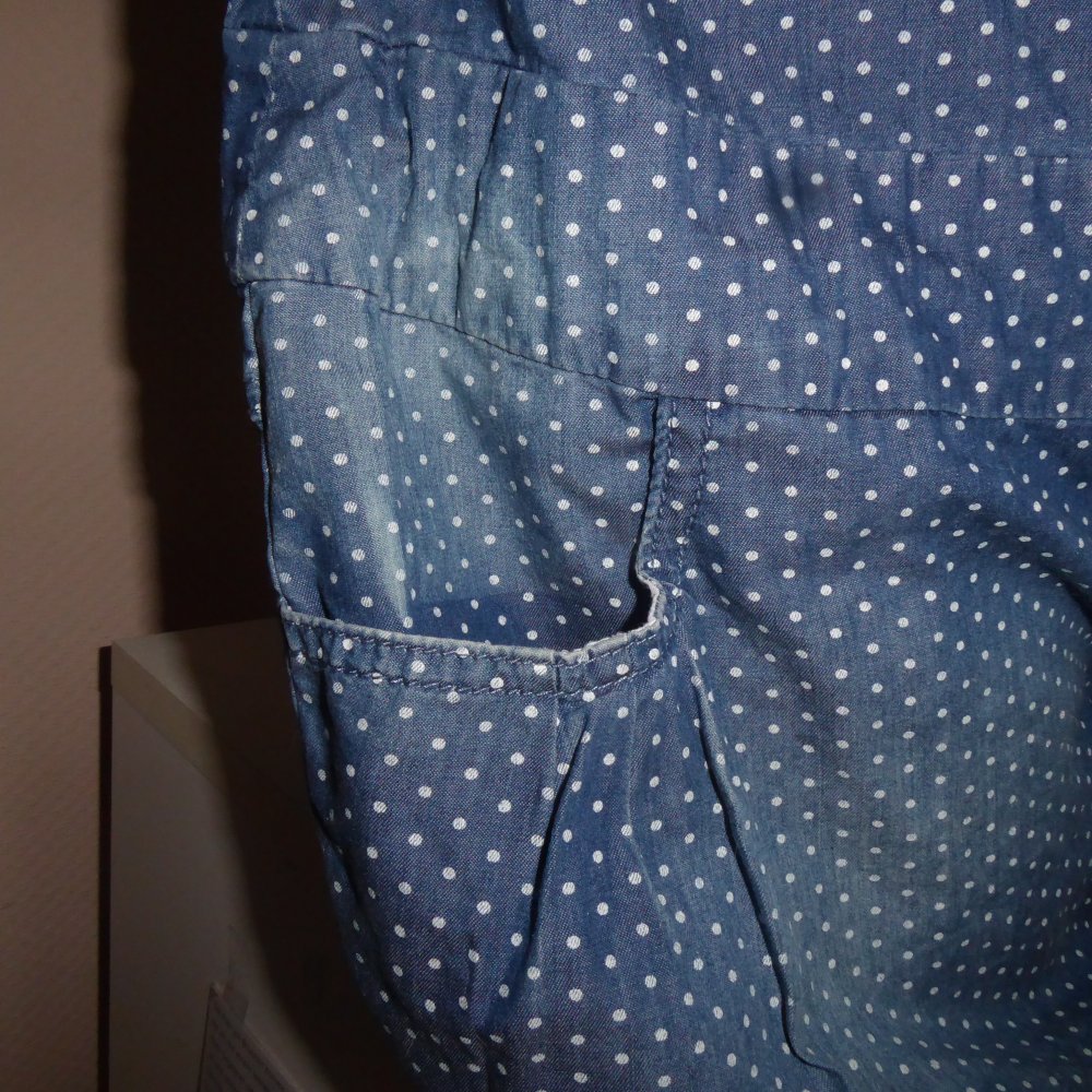 Overall Jumsuit Cutsuit Einteiler JeansOverall Short kurz Dots blau 40 M Orsay