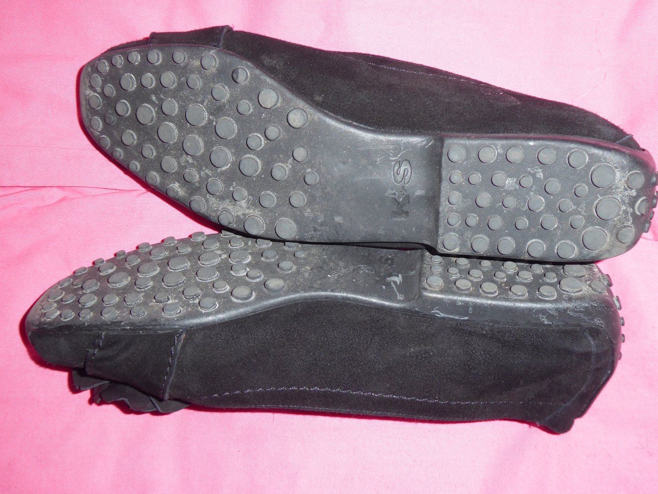 Damen echt LEDER Schuhe Balerina sportiv flach Gr. 40 6,5 K+S Wildleder Pumps rutschhemmend