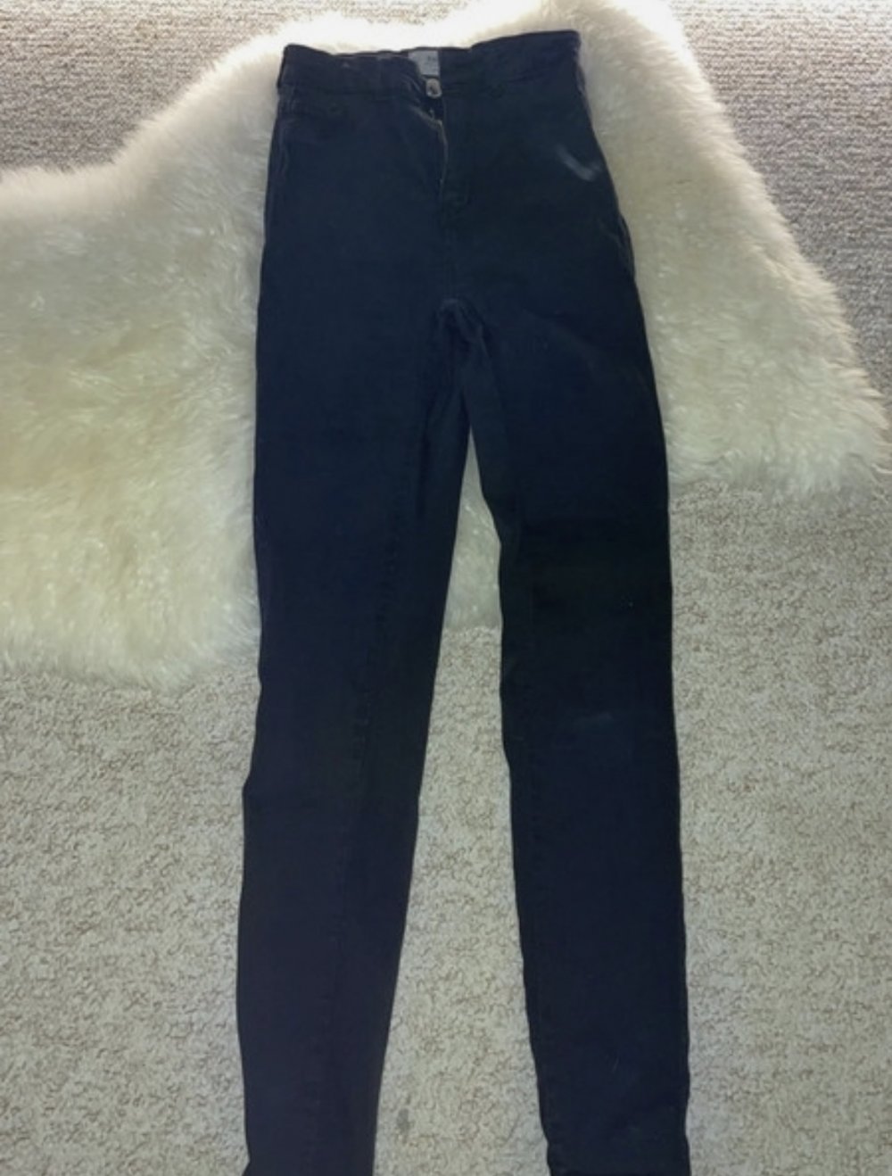 Schwarze high waist Jeans
