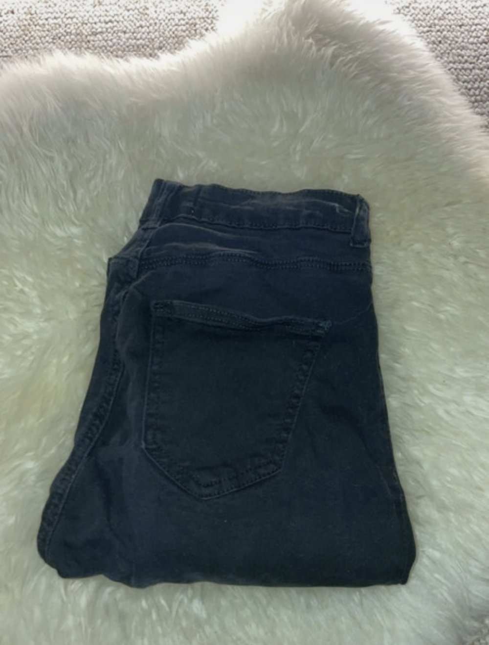 Schwarze high waist Jeans