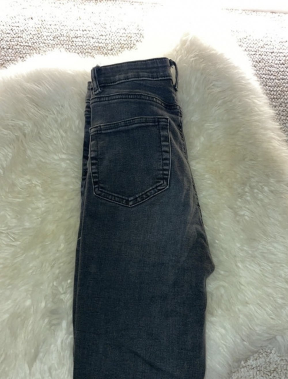 Graue high waist Jeans