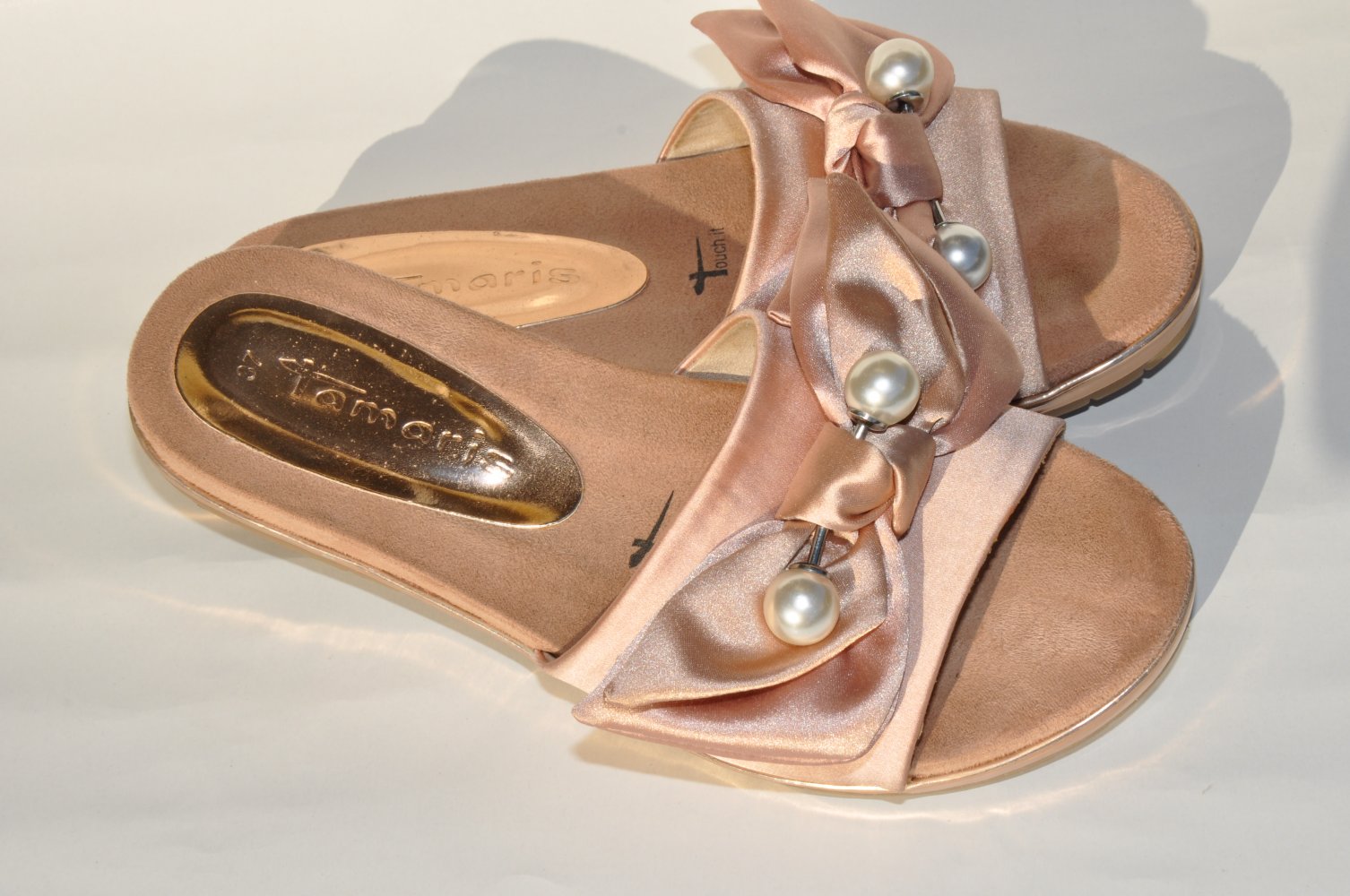 TAMARIS PANTOLETTEN 37 BEIGE