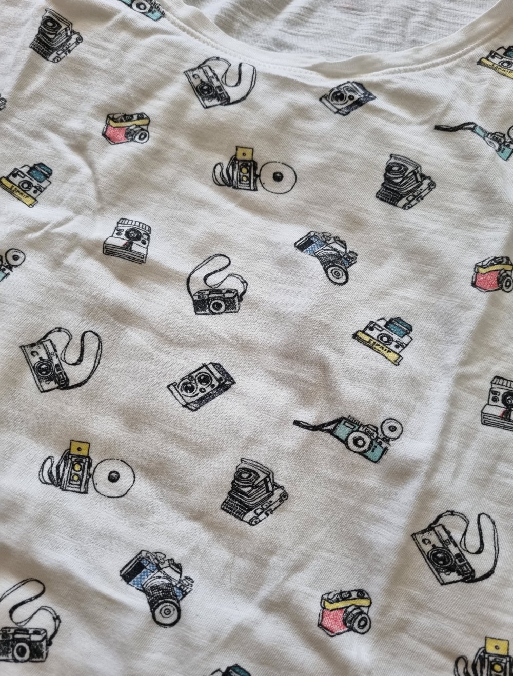 Shirt, T-shirt, Top, Oberteil, Bluse, Print, weißes Shirt