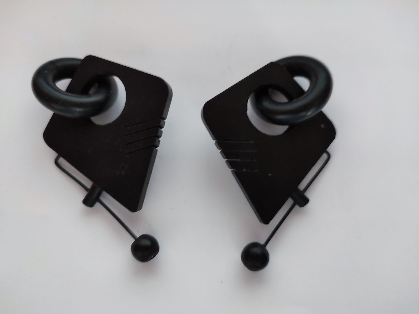 Ohrringe zum Klemmen - schwarz