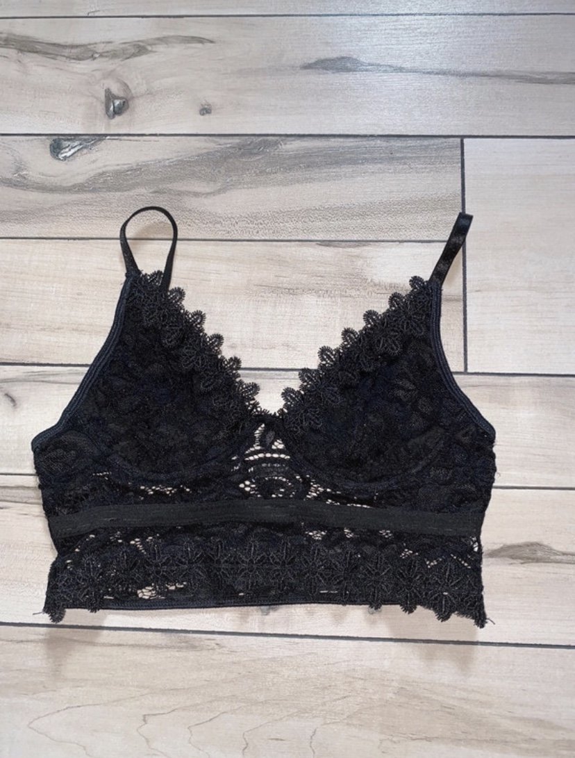 Schwarzes Spitzen Top