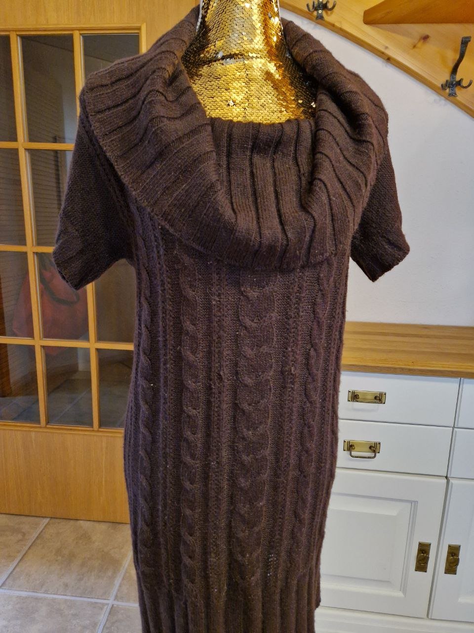 Colours of the World. Warme braune Weste - Tunika - Pulli. Größe M. 