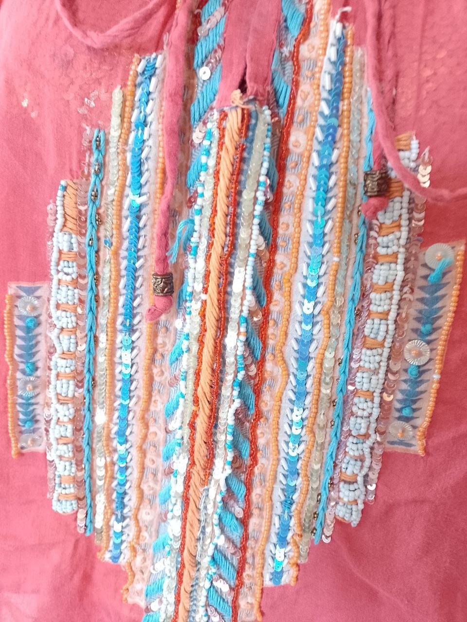 Elegante Bluse - Top mit Pailletten. Baumwolle. Größe XL. 