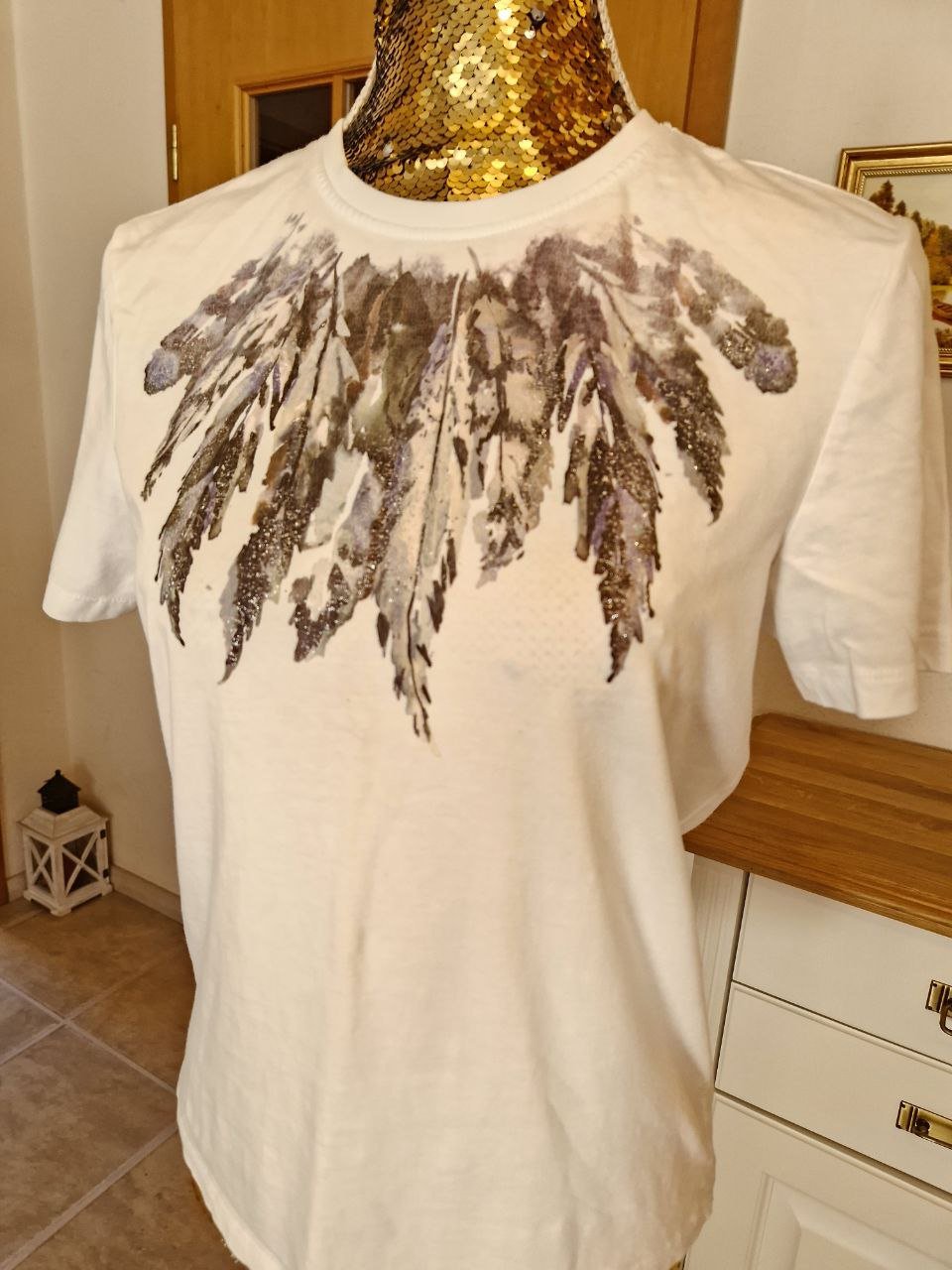 Only.   Bequemes weißes T-Shirt .  Größe S.  Baumwolle. 