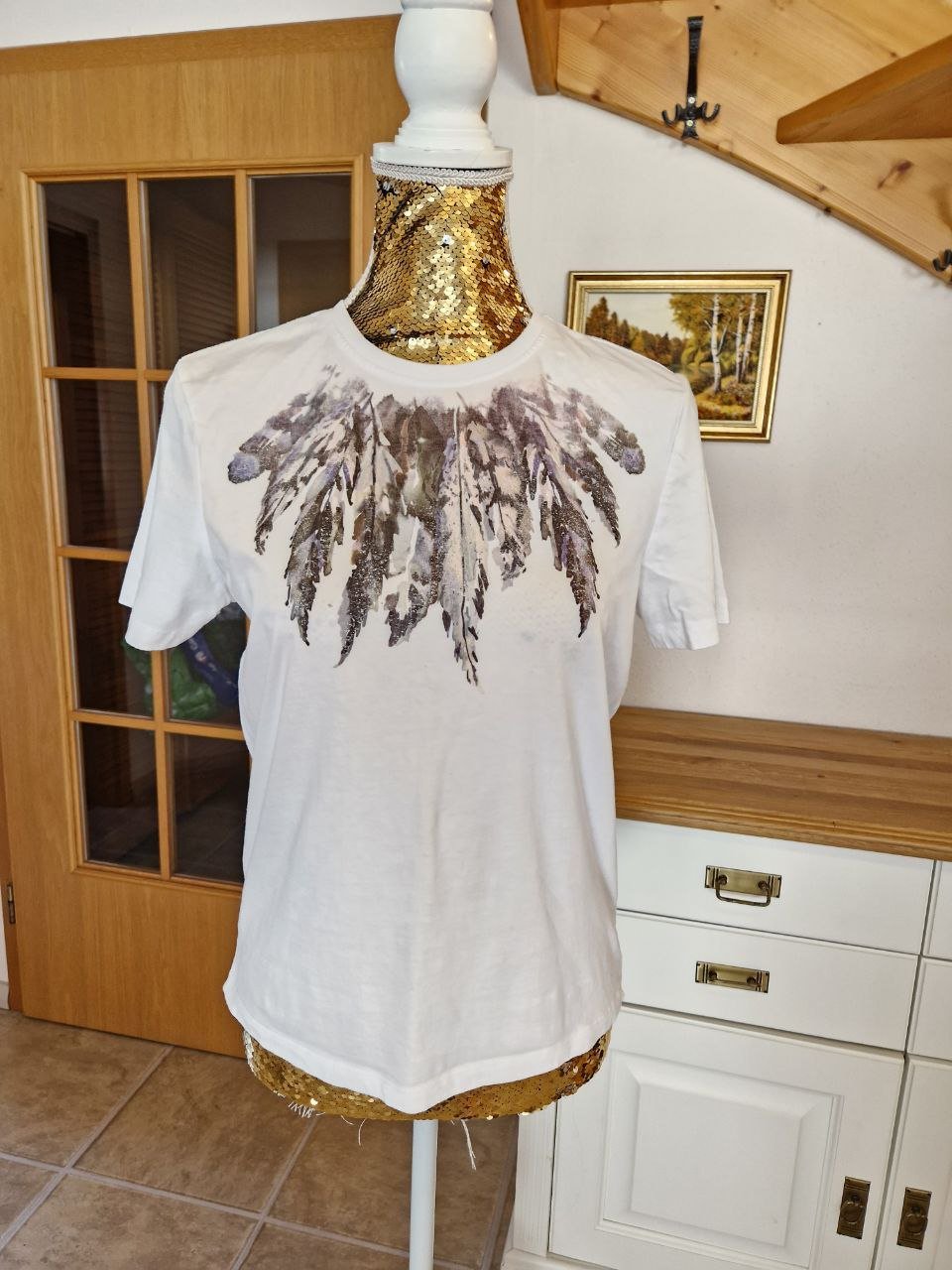 Only.   Bequemes weißes T-Shirt .  Größe S.  Baumwolle. 