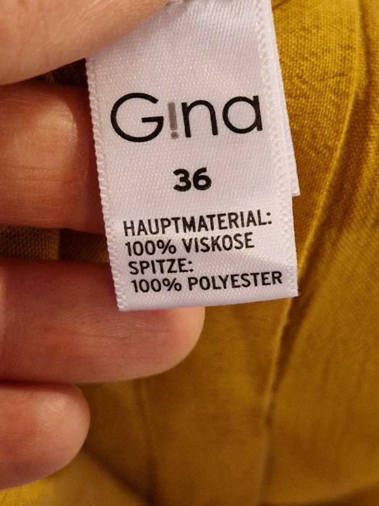 Gina.  Elegante Bluse - Tunika - T-Shirt.  Viskose.  Größe 36 ( Passt auch in Größe M ).