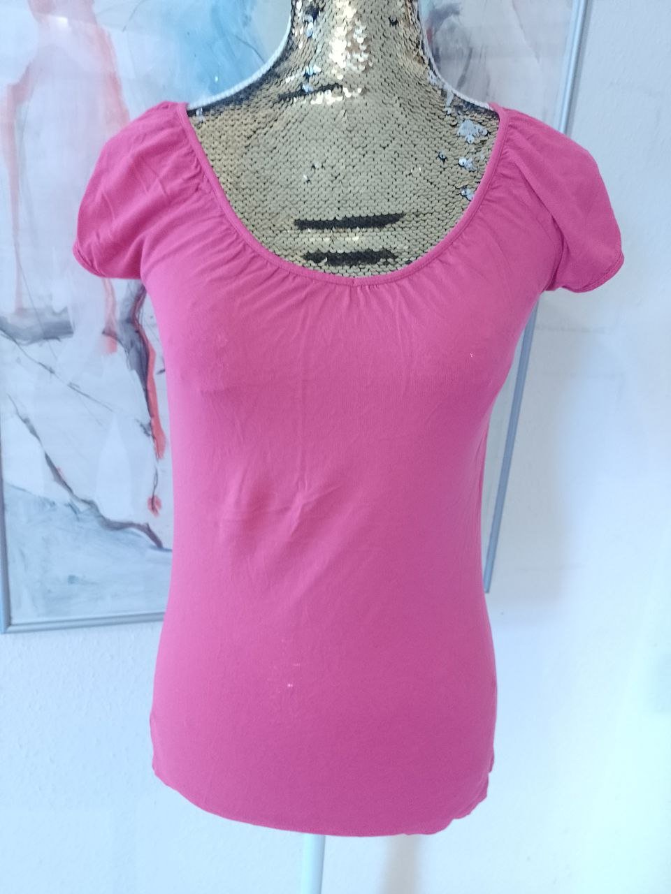 Elegantes T-Shirt - Bluse.  Viskose.  Größe S.