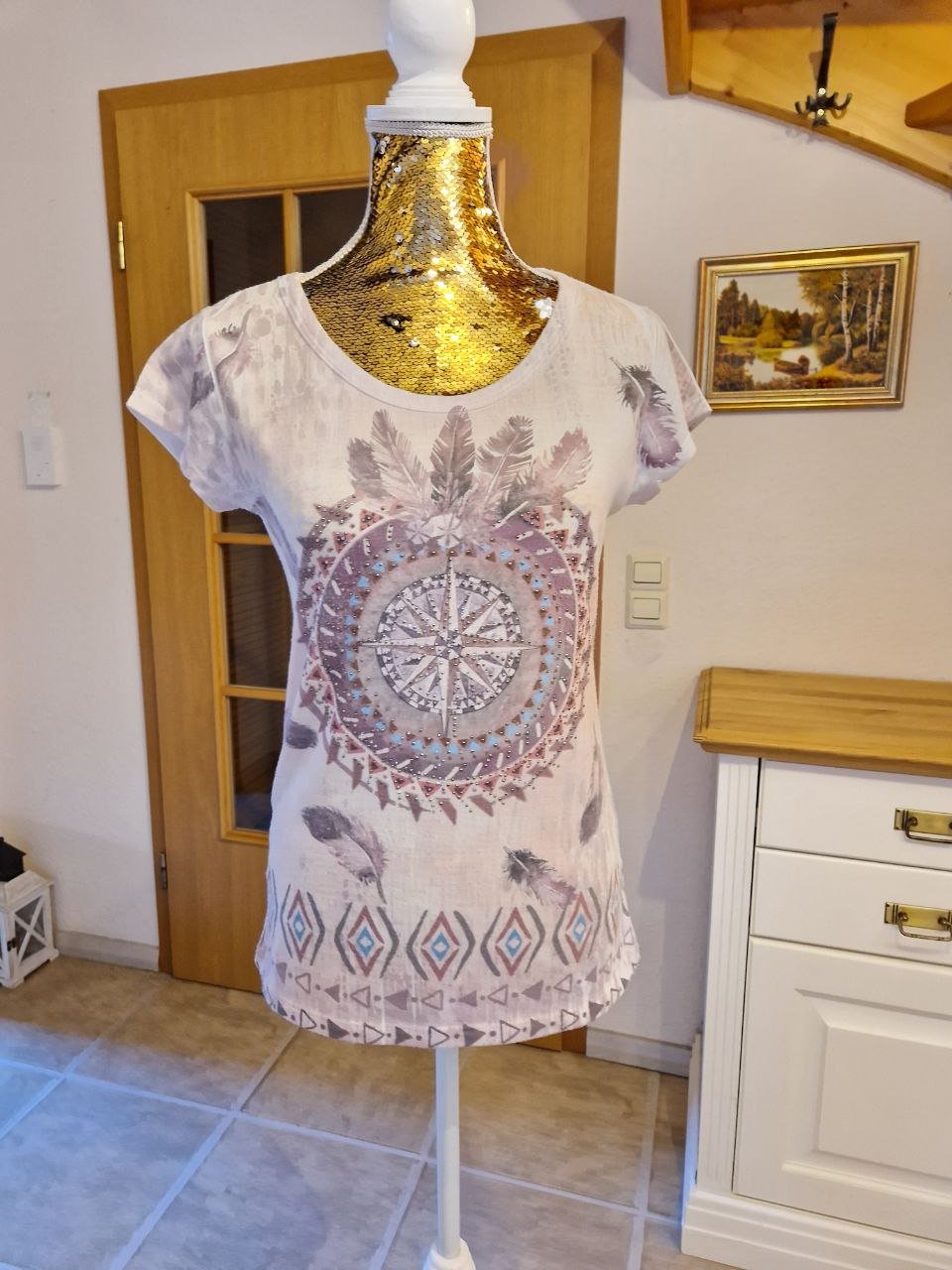 Lindsay Moda. Italy   Bequemes T-Shirt.  Größe S. 