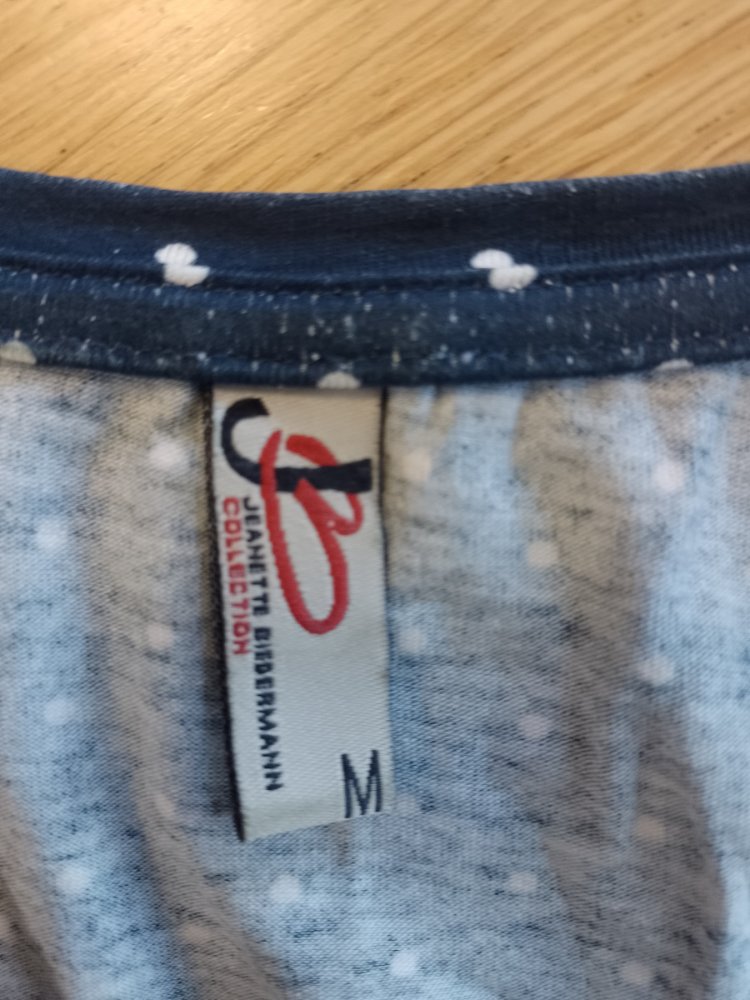 Jeanette Biedermann Elegantes T-Shirt - Bluse - Top. Baumwolle Größe M.