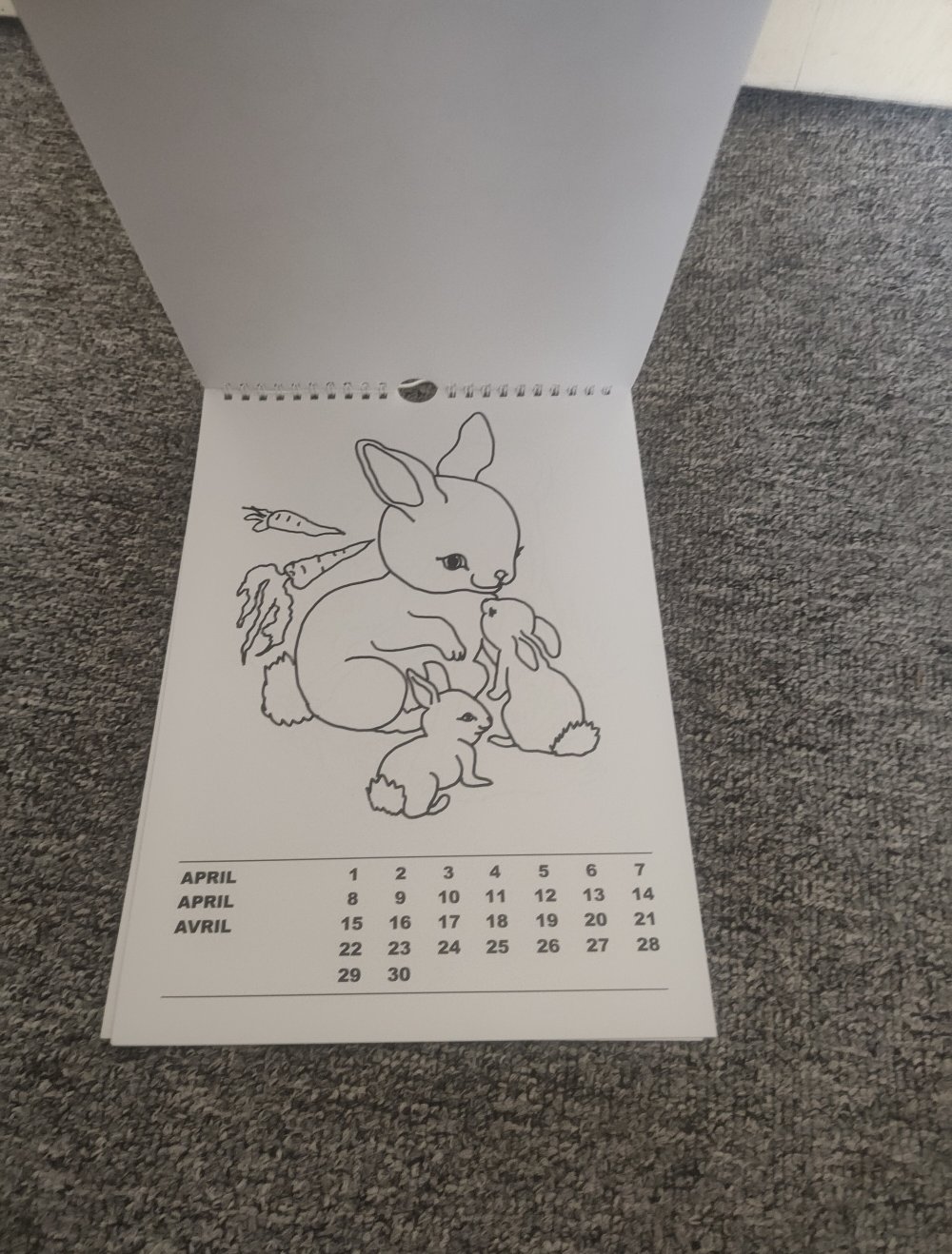 Neuer Ausmal Kalender