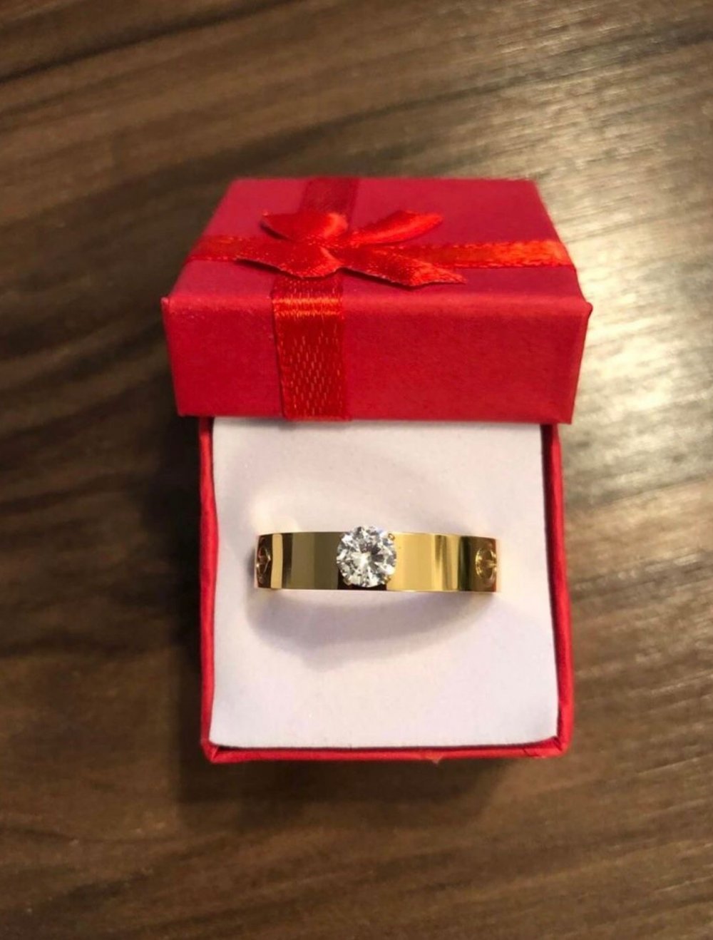 Vergoldet/Silber Damen Ring mit zirkonia steine gr 17,18,19 mm