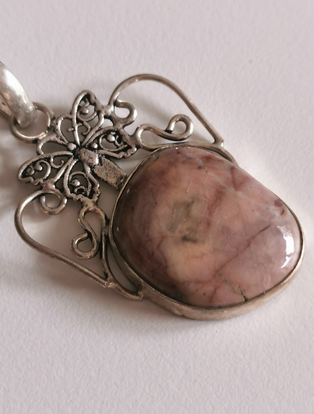 Jasper Edelstein Kettenanhänger Silberschmuck 925