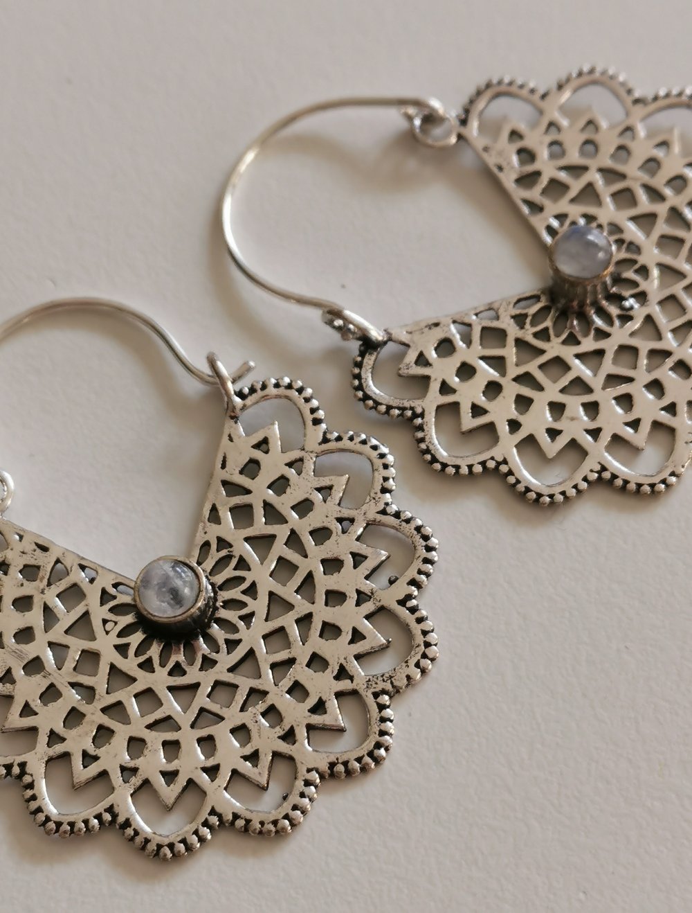 Ohrhänger Ohrringe Silberschmuck Mondstein