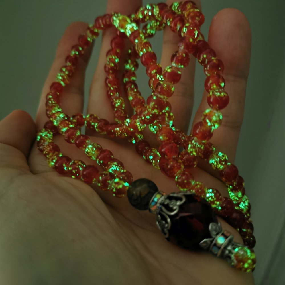 Malakette lange kette Yoga Gebet Perlenkette Einzelstück Sammler handgemacht