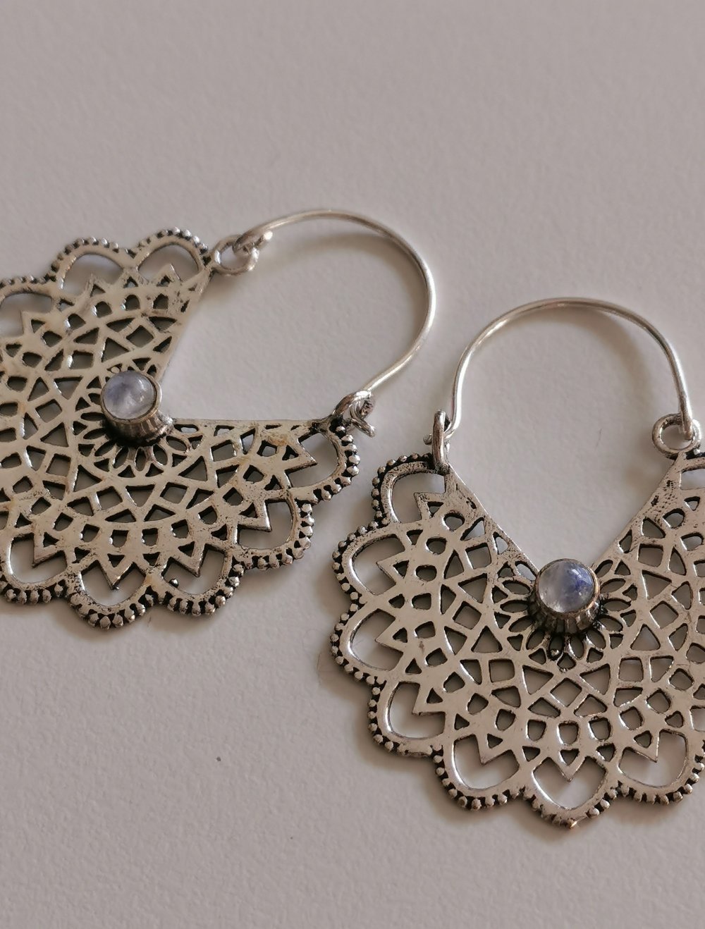 Ohrhänger Ohrringe Silberschmuck Mondstein