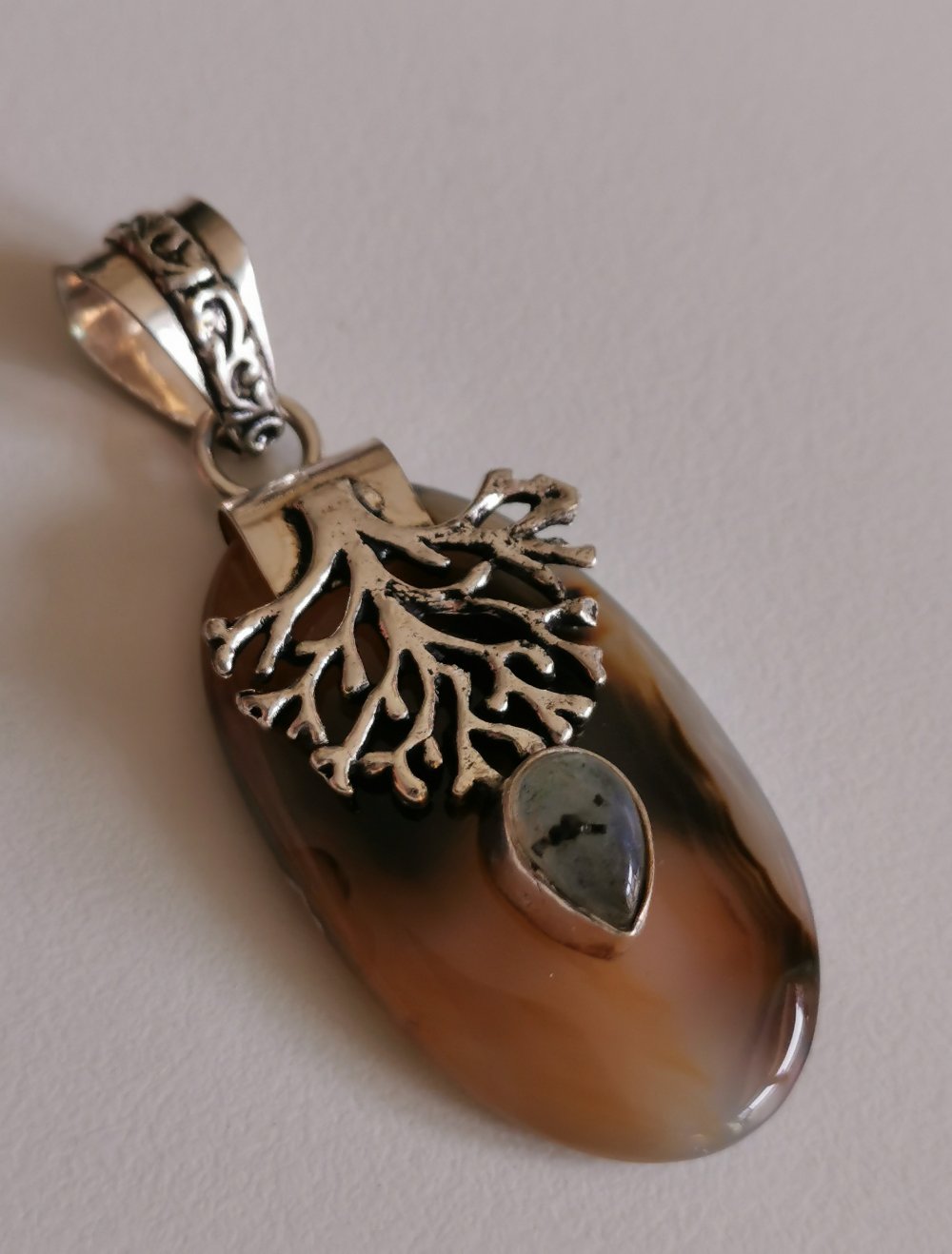 Edelstein Achat Anhänger Kettenanhänger Silberschmuck