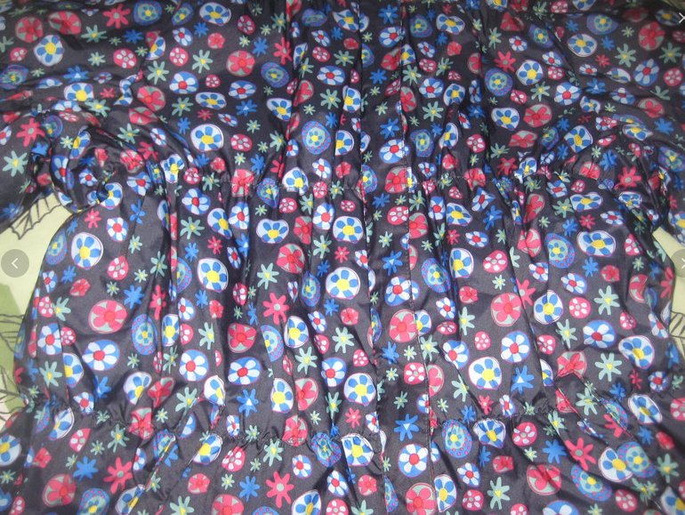 Jako-o Mädchen Winterjacke Blau mit bunten Blumen, Gr.140/146