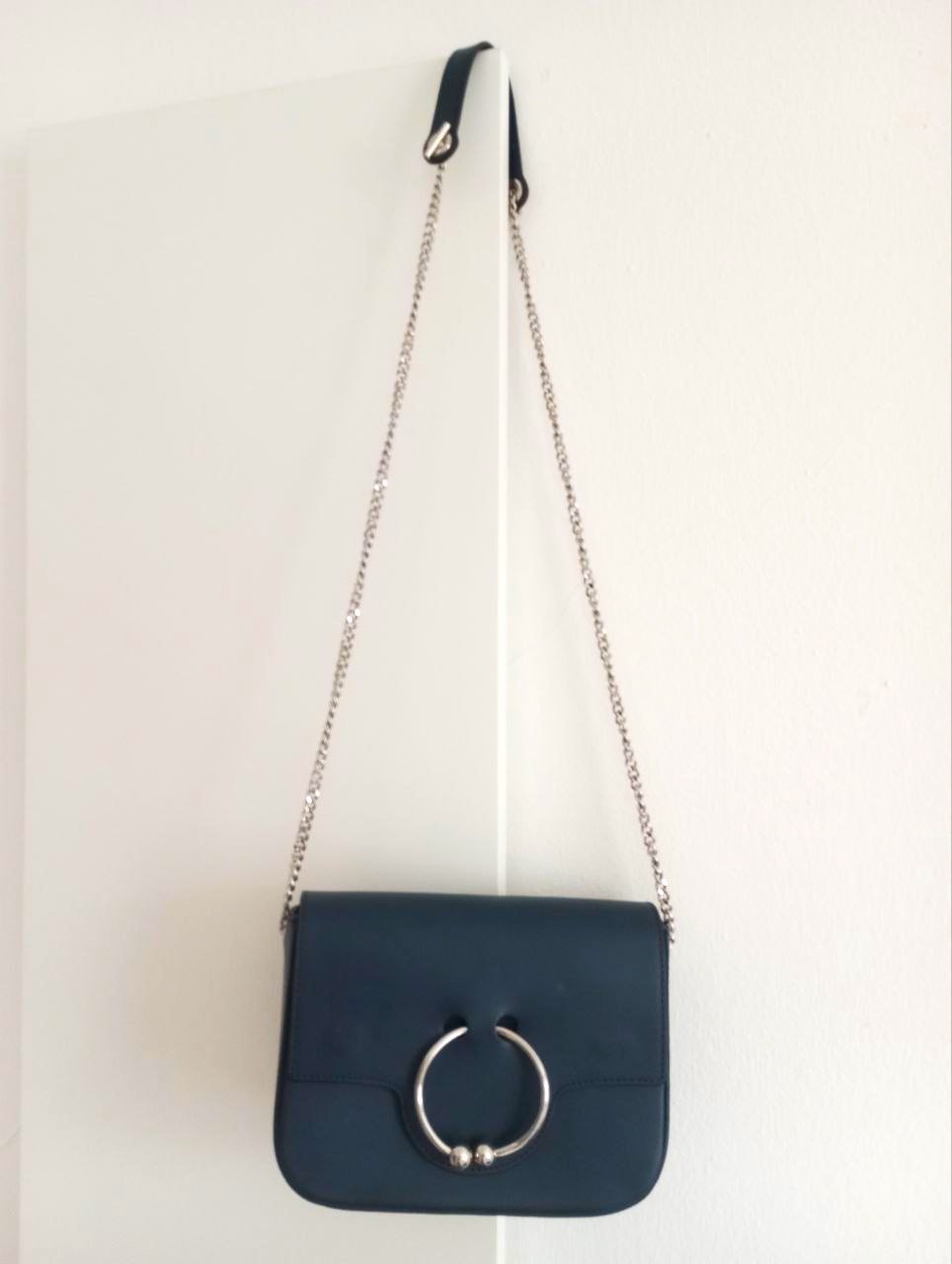 Borse In Pelle Italy Damen Tasche Leder Blau 