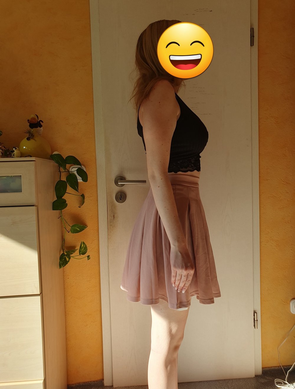 SHEIN Rock mit Reißverschluss hinten Gr: XS