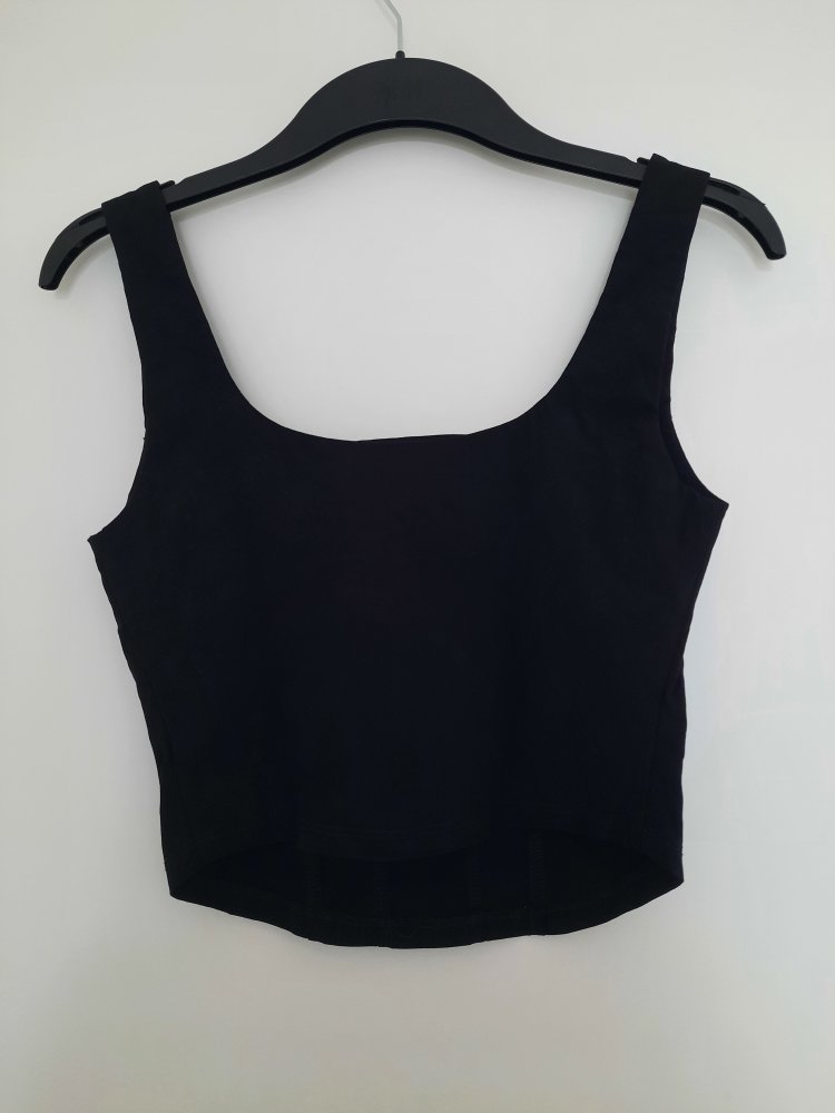 Schwarzes Crop Top Vintage
