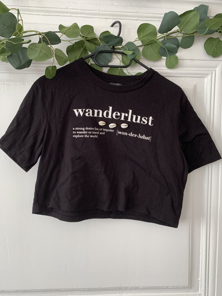 Tally Weijl crop T-Shirt mit Muscheln und Spruch