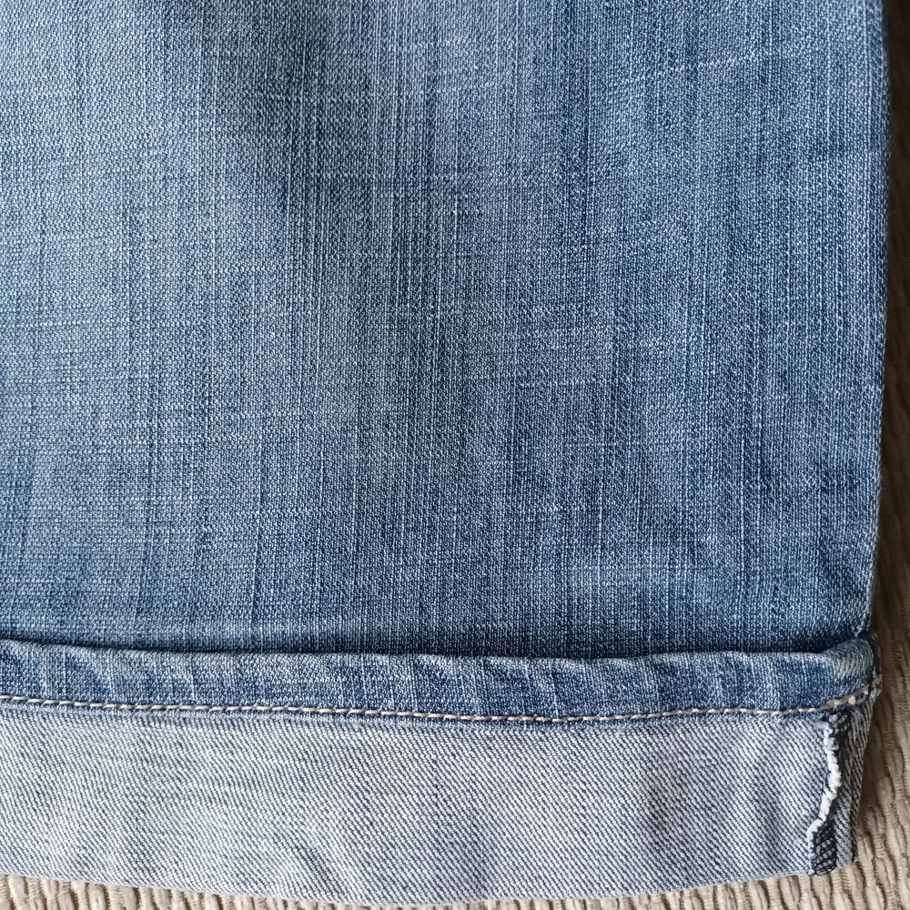 Jeansstoff, Shorts, Gr. 42, used Look, blau