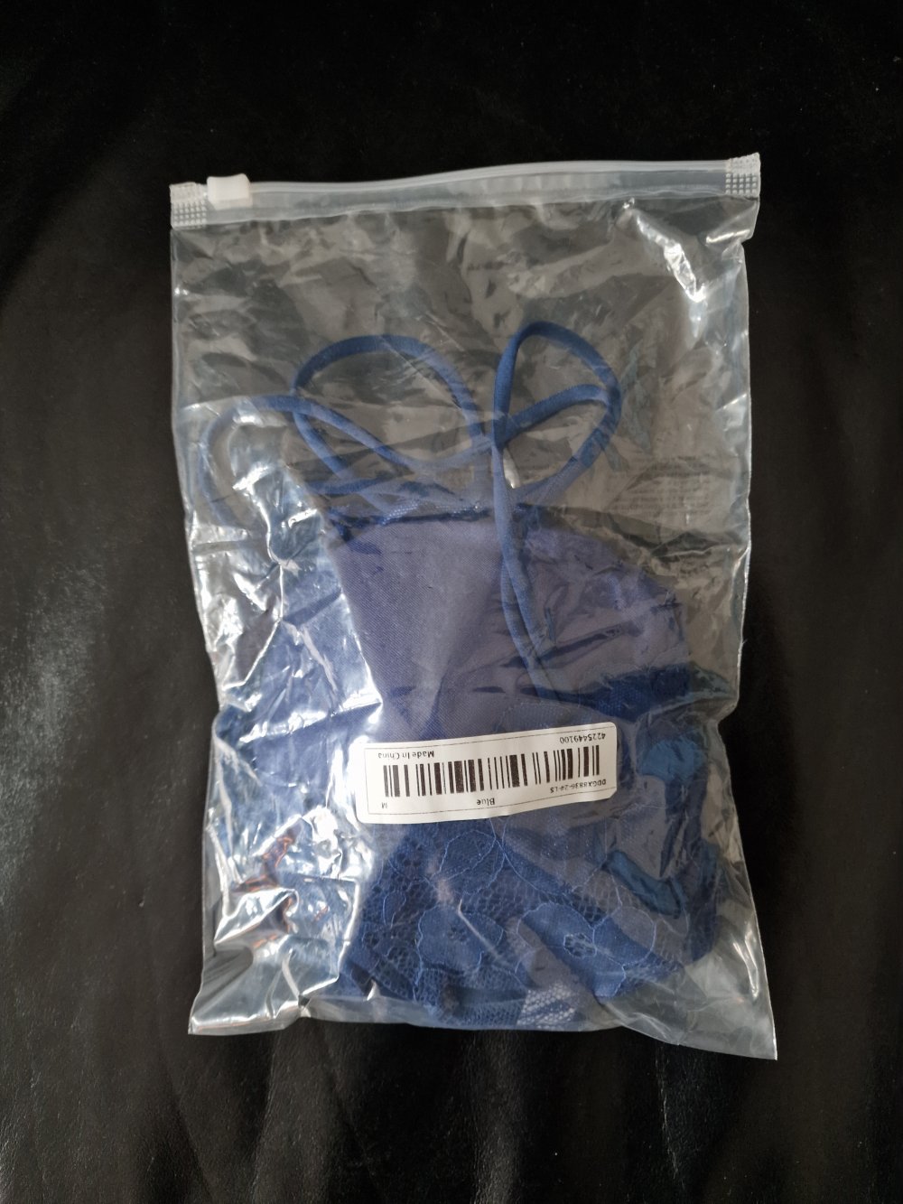 Floral Lace Wireless Padded Semi-Sheer Lace Bra One Piece Top, M