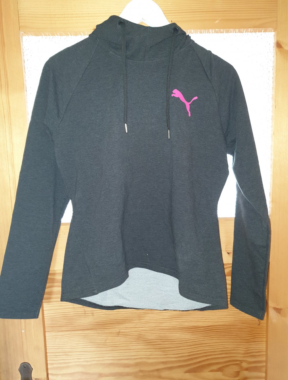 Puma Sport Hoodie S grau schwarz pink