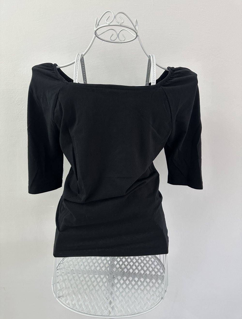 Shirt Oberteil t-Shirt Basic schwarz S