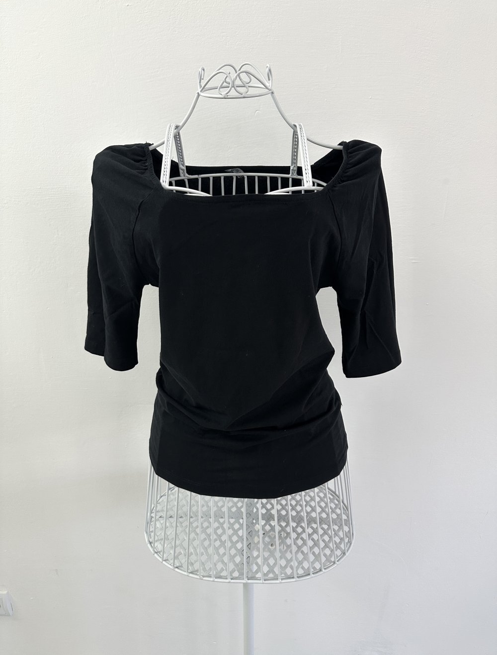 Shirt Oberteil t-Shirt Basic schwarz S