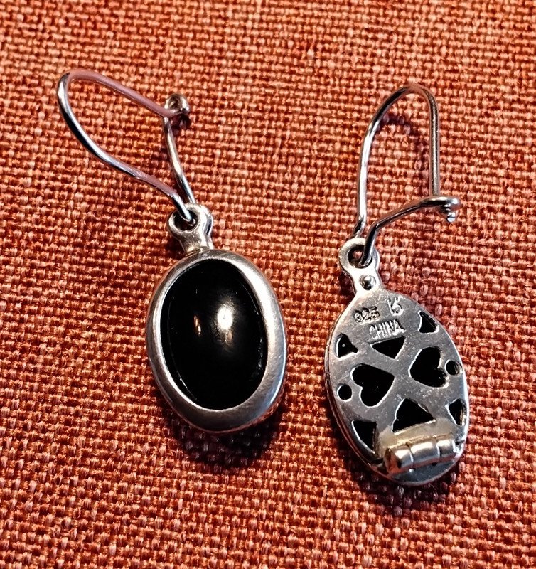 Ohrhänger Ohrringe mit auswechselbaren Edelsteinen, 925er Sterling Silber