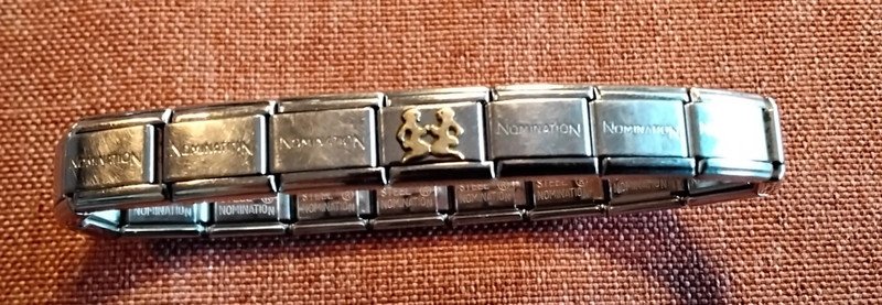Original Nomination Armband mit Motivelement Zwilling + 3 Charms